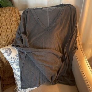 We the Free Grey Tee split side